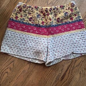 One of a kind up cycled handmade quilt shorts